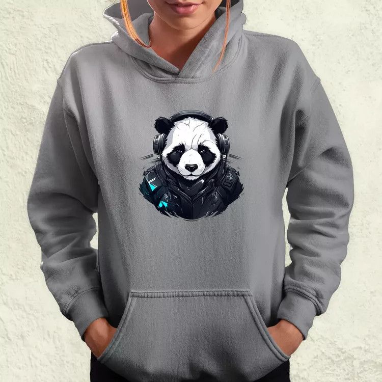 Cyberpunk panda v5 női pulóver