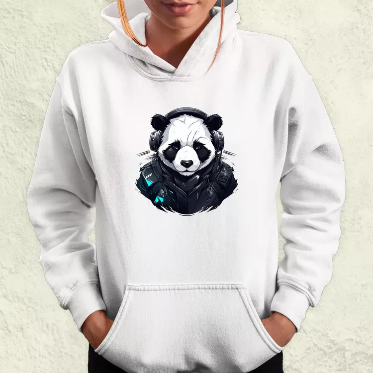 Cyberpunk panda v5 női pulóver