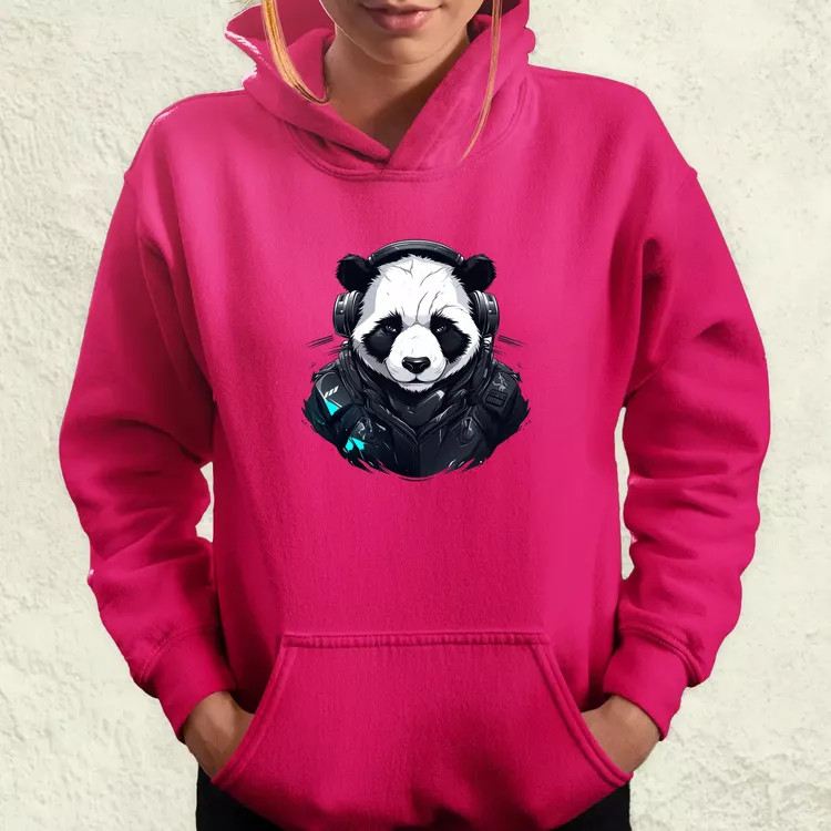 Cyberpunk panda v5 női pulóver