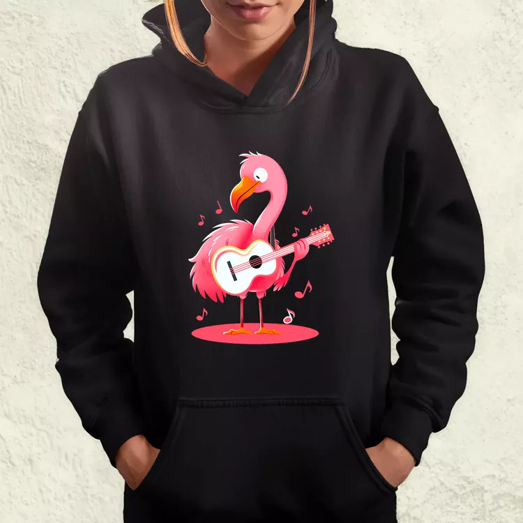 Flamingó gitározik v1 női pulóver
