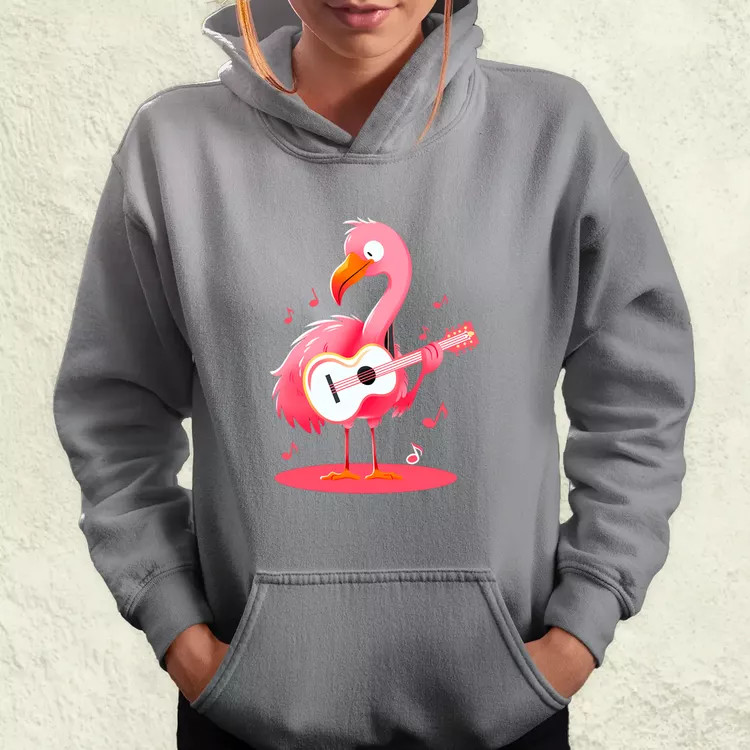 Flamingó gitározik v1 női pulóver