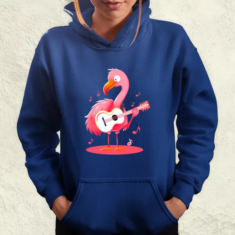 Flamingó gitározik v1 női pulóver