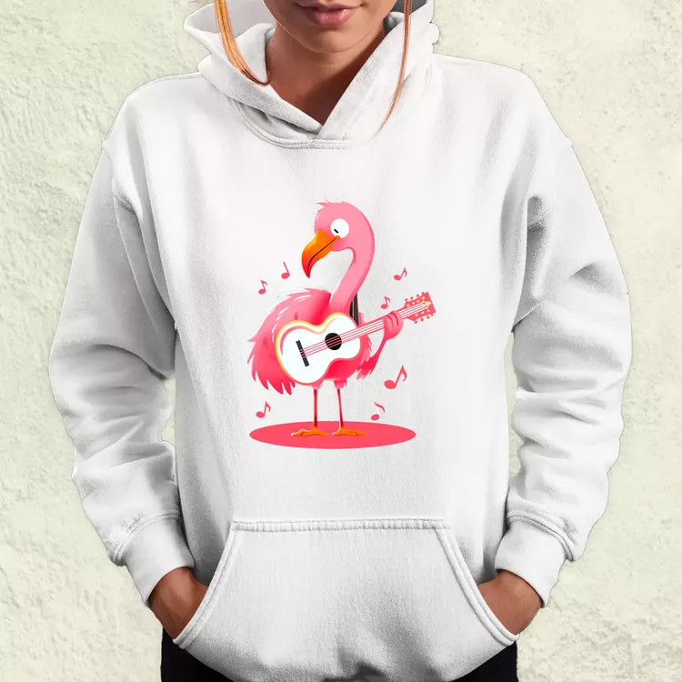 Flamingó gitározik v1 női pulóver
