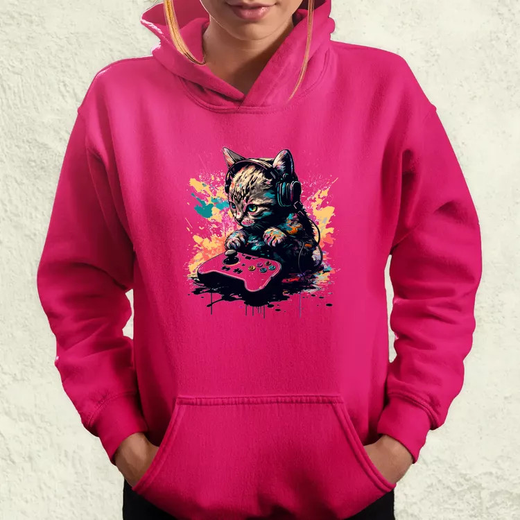 Gamer cica v1 női pulóver