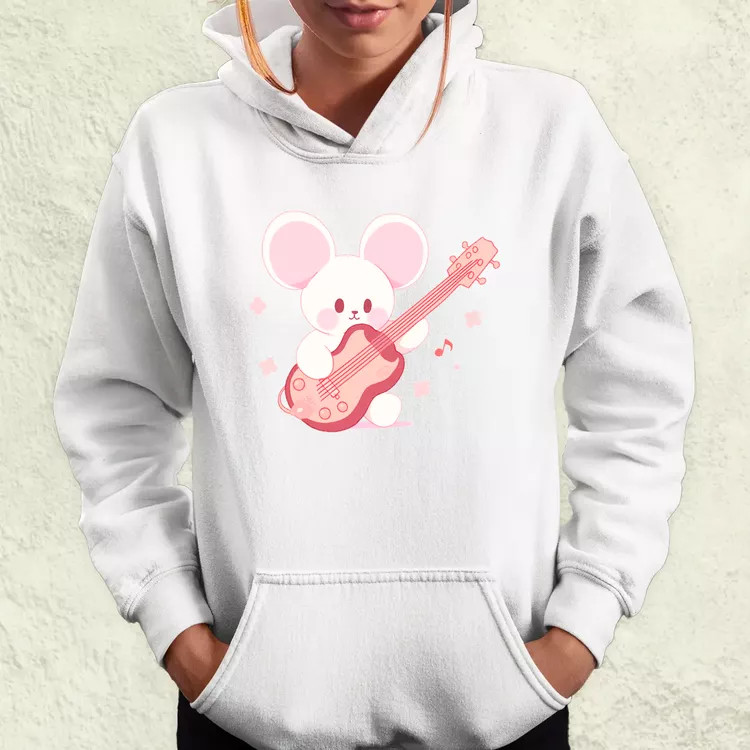 Gitáros egér v1 női pulóver