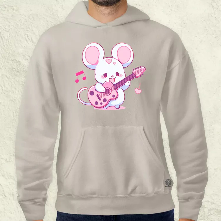 Gitáros egér v2 férfi pulóver