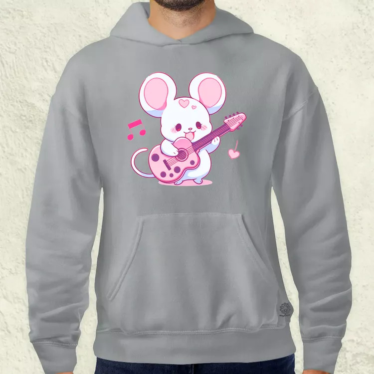 Gitáros egér v2 férfi pulóver