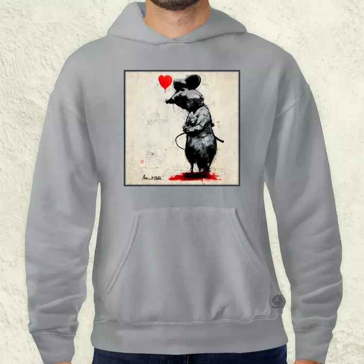 Graffiti patkány szerelem v1 férfi pulóver
