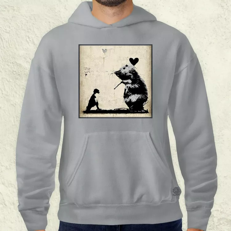 Graffiti patkány szerelem v2 férfi pulóver