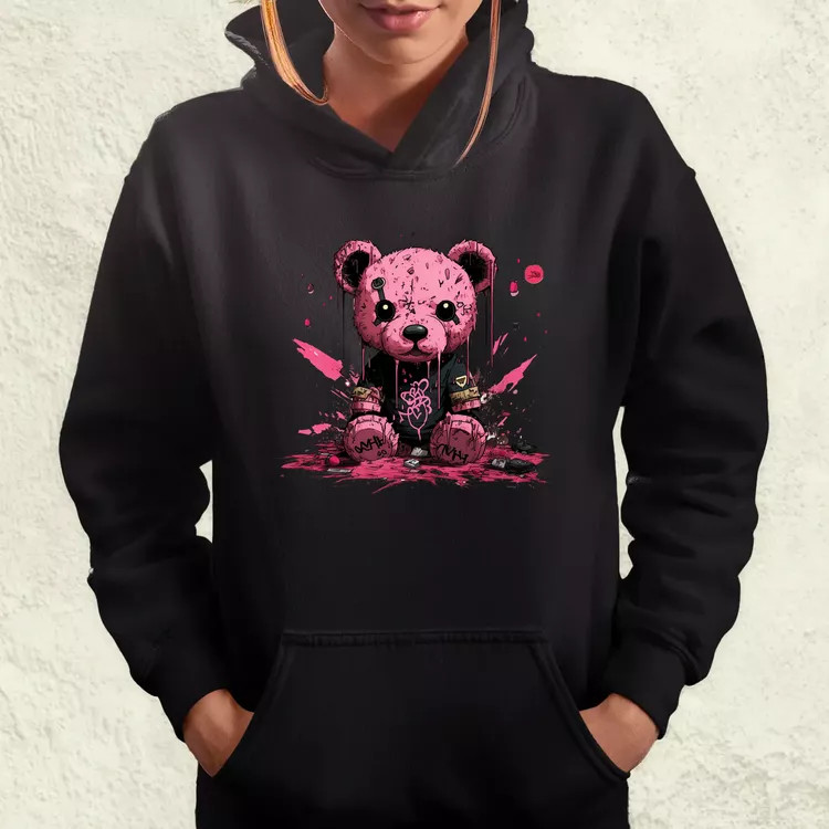 Graffiti pink maci v1 női pulóver