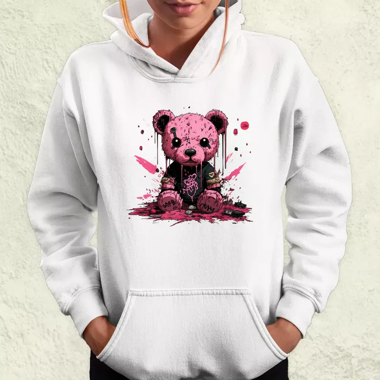 Graffiti pink maci v1 női pulóver