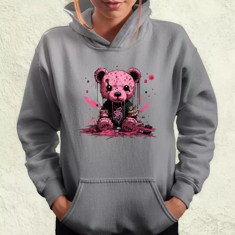 Graffiti pink maci v1 női pulóver