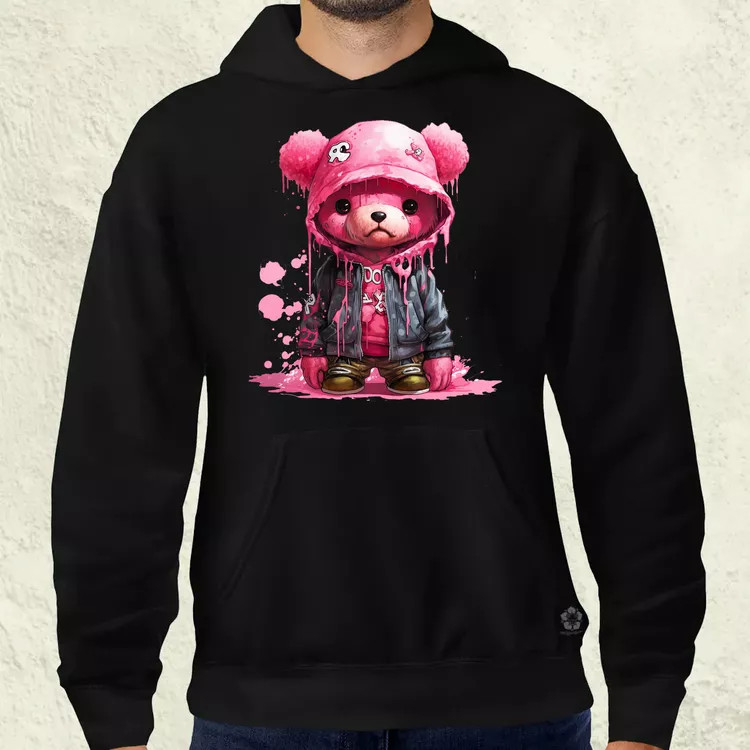 Graffiti pink maci v2 férfi pulóver