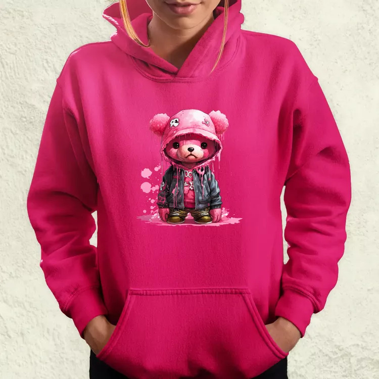 Graffiti pink maci v2 női pulóver