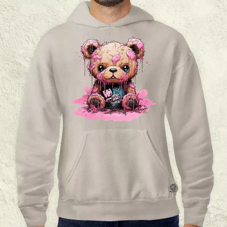 Graffiti pink maci v3 férfi pulóver
