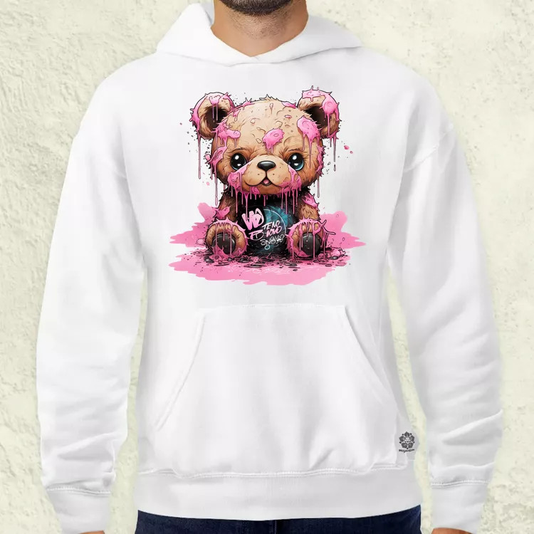 Graffiti pink maci v3 férfi pulóver