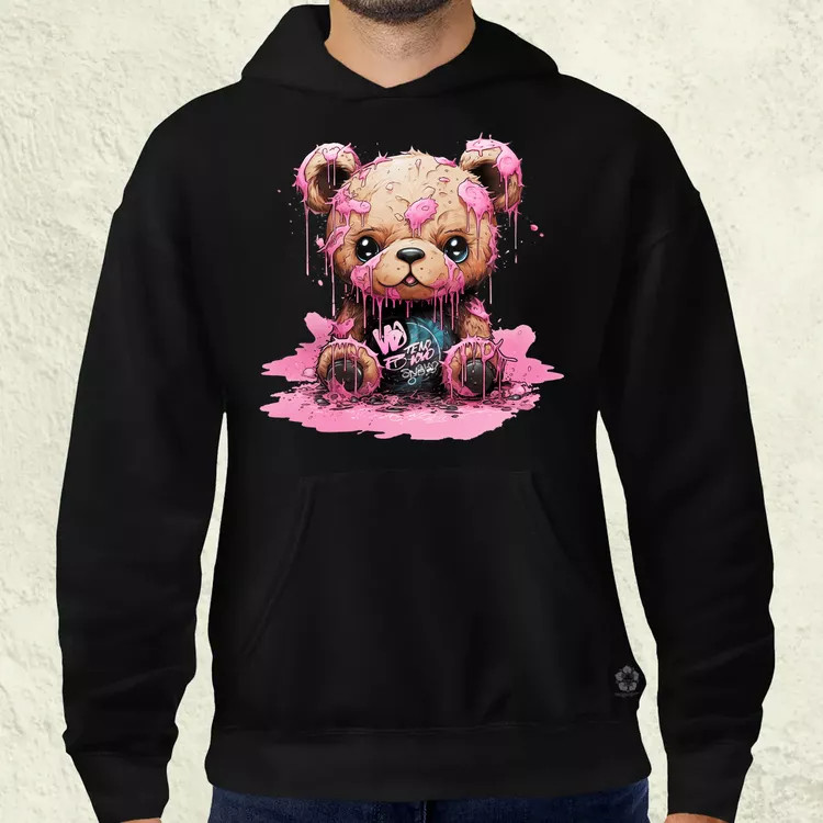 Graffiti pink maci v3 férfi pulóver