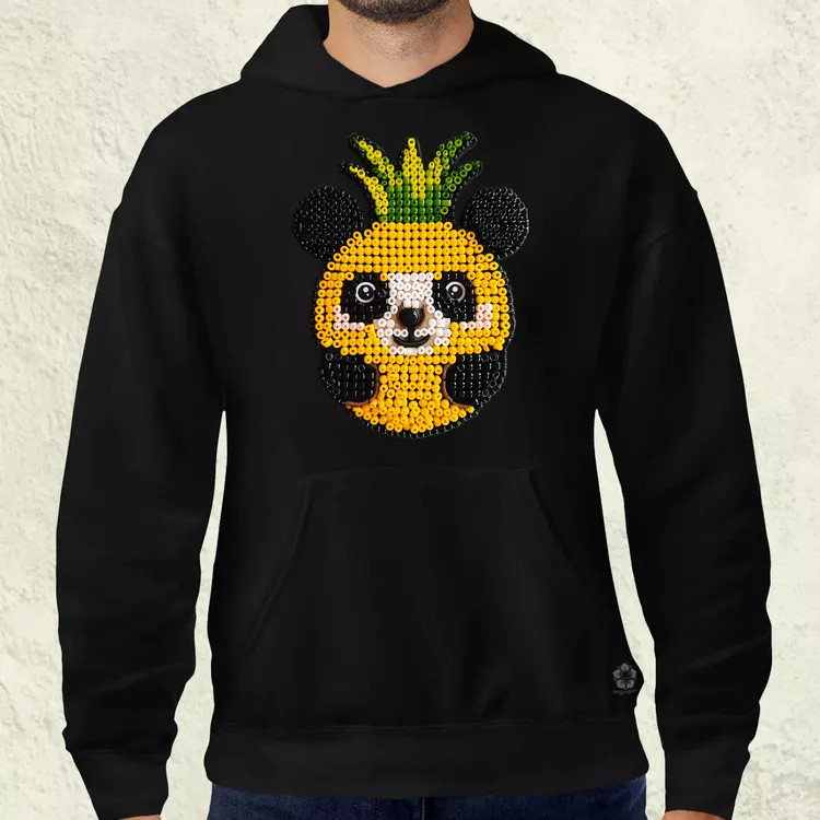 Gyöngy kawaii ananász panda v1 férfi pulóver