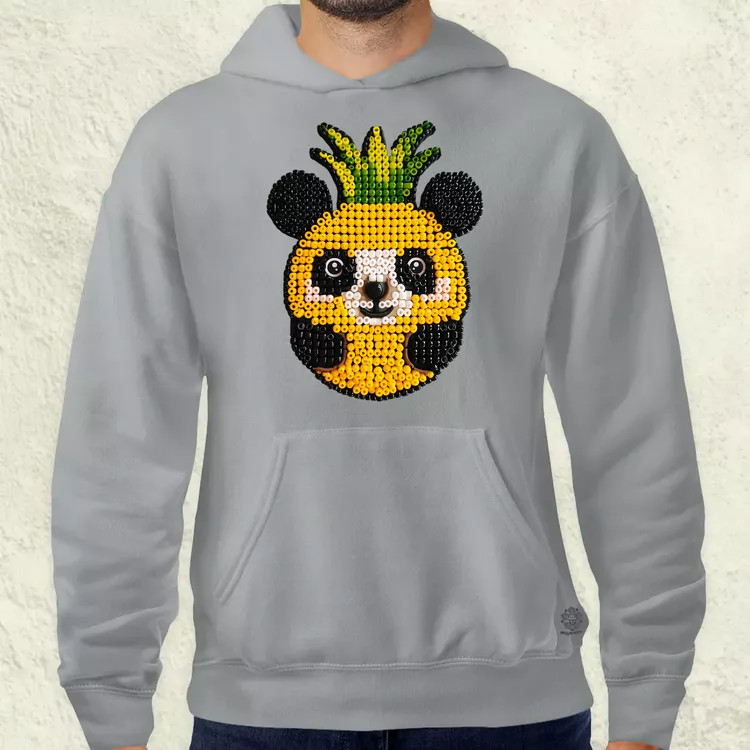 Gyöngy kawaii ananász panda v1 férfi pulóver