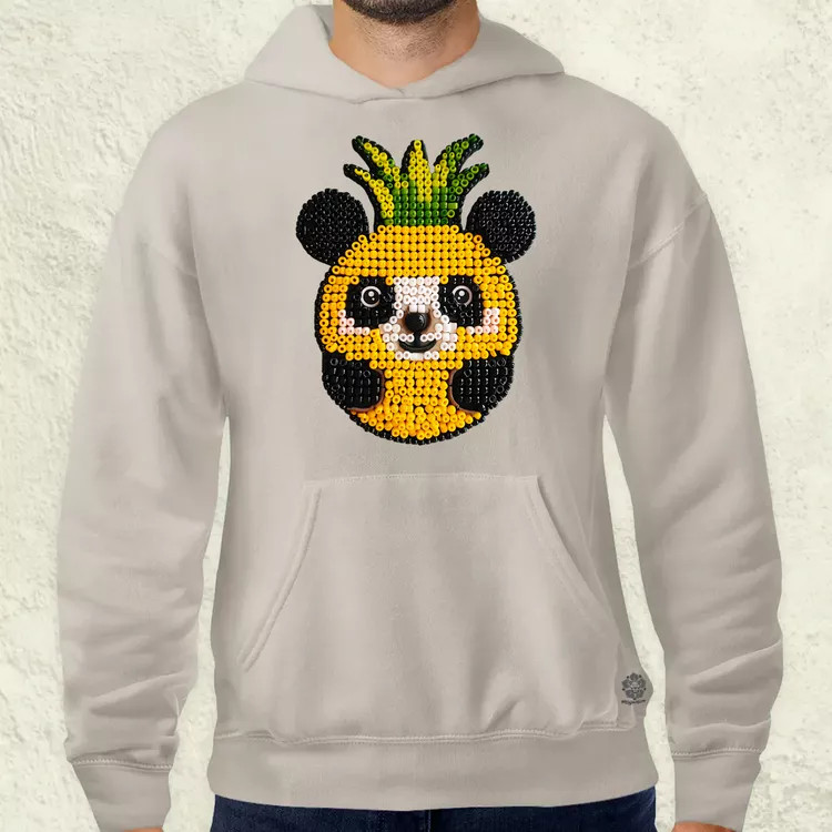 Gyöngy kawaii ananász panda v1 férfi pulóver