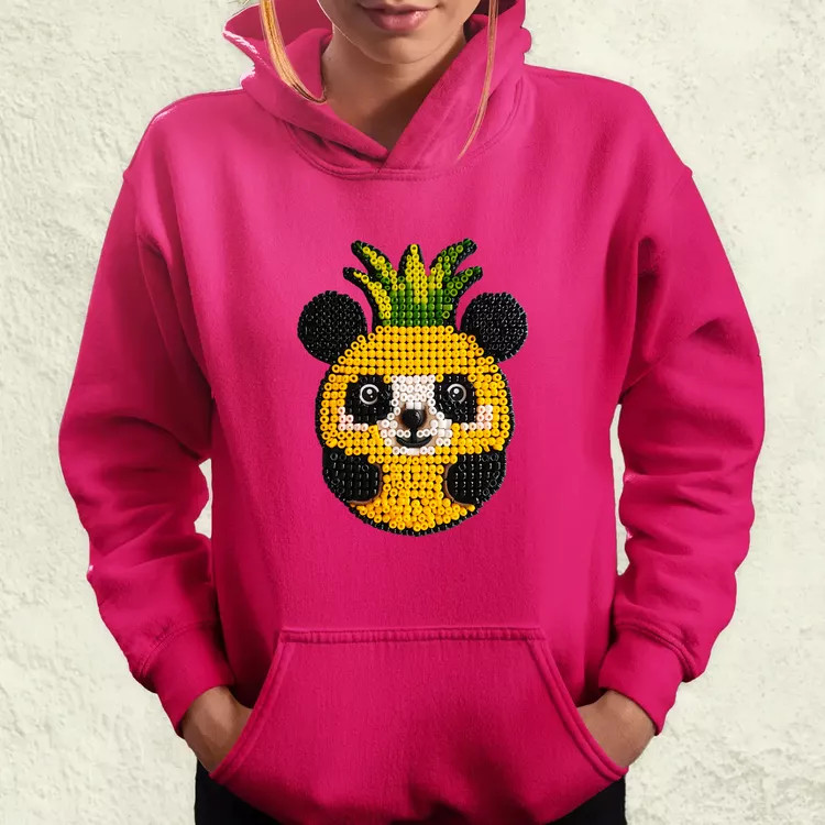 Gyöngy kawaii ananász panda v1 női pulóver