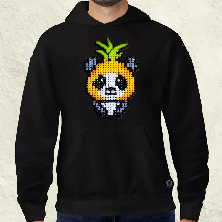 Gyöngy kawaii ananász panda v2 férfi pulóver