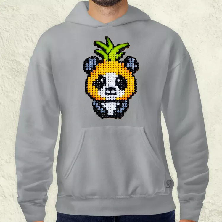 Gyöngy kawaii ananász panda v2 férfi pulóver