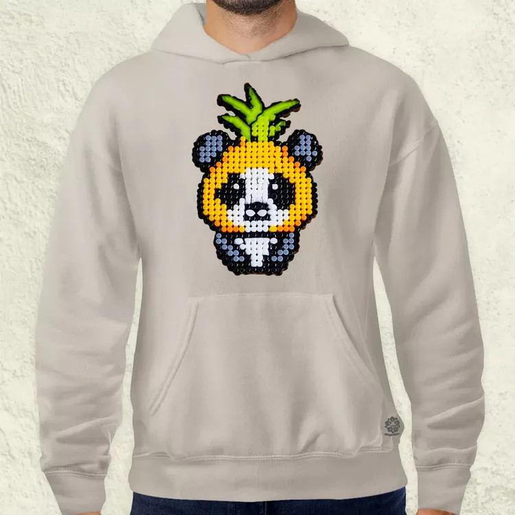 Gyöngy kawaii ananász panda v2 férfi pulóver