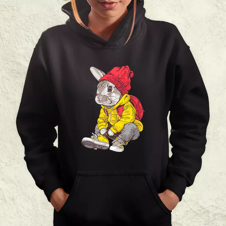 Hip Hop nyuszi v12 női pulóver