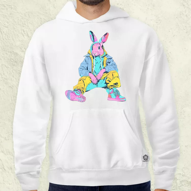 Hip Hop nyuszi v17 férfi pulóver