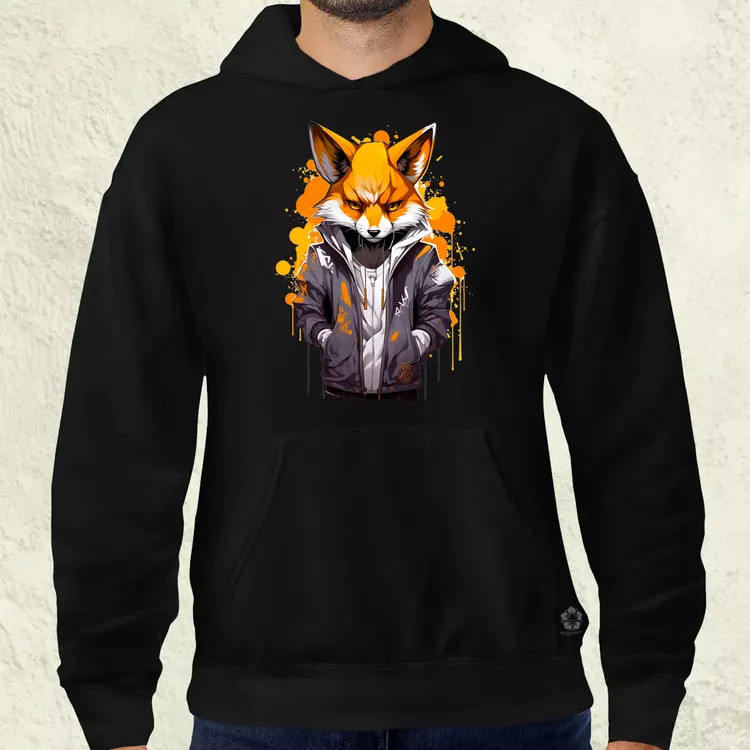 Hiphop anime róka srác v3 férfi pulóver