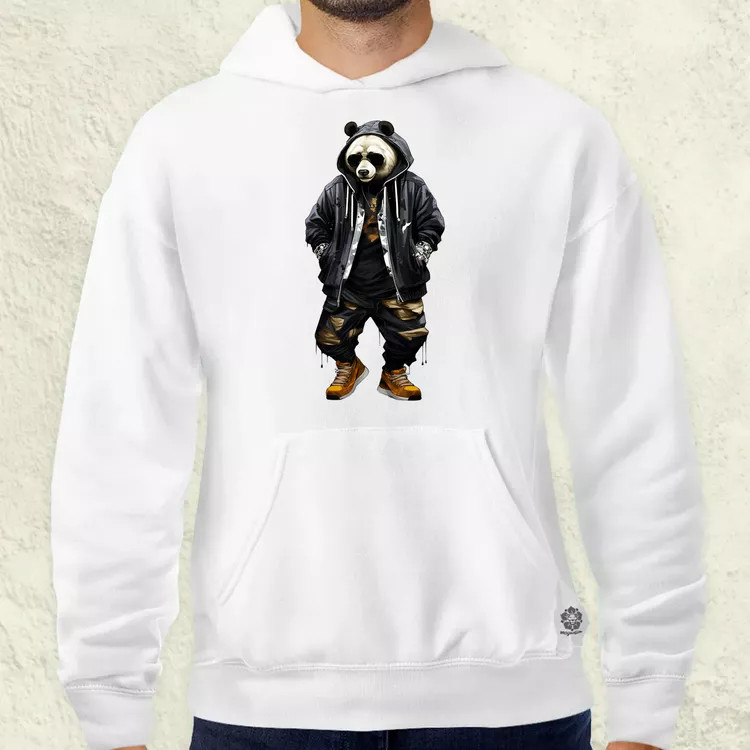 Hiphop panda v1 férfi pulóver