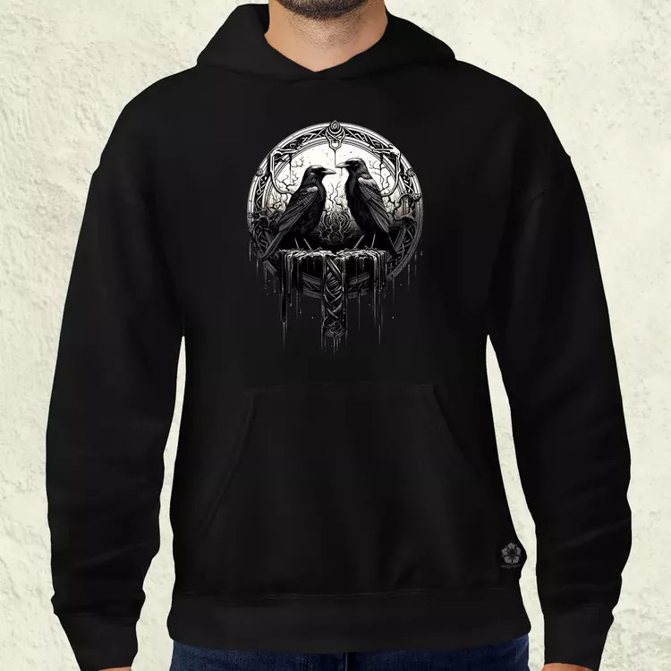 Hugin és Munin amulett v1 férfi pulóver