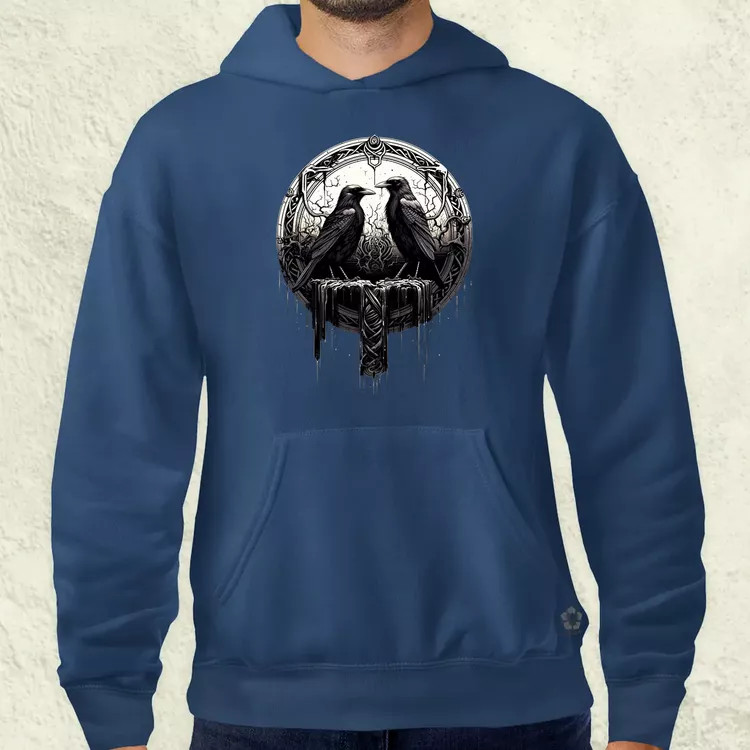 Hugin és Munin amulett v1 férfi pulóver
