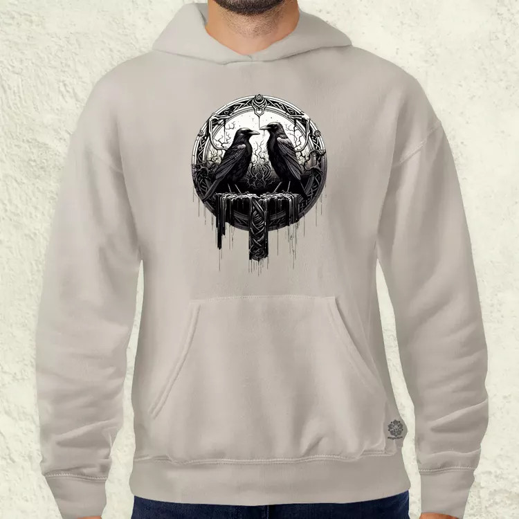 Hugin és Munin amulett v1 férfi pulóver