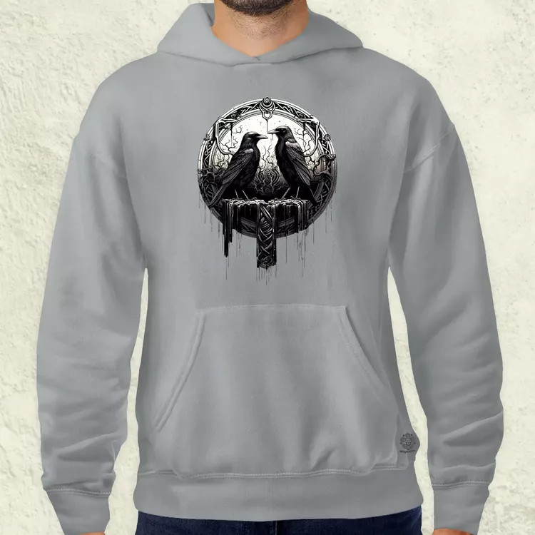 Hugin és Munin amulett v1 férfi pulóver
