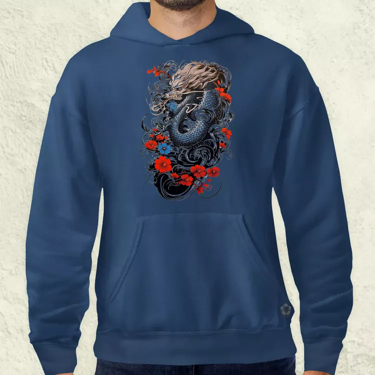 Irezumi sárkány férfi pulóver