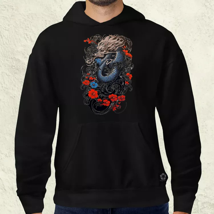 Irezumi sárkány férfi pulóver