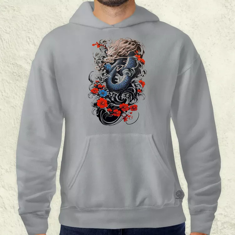 Irezumi sárkány férfi pulóver