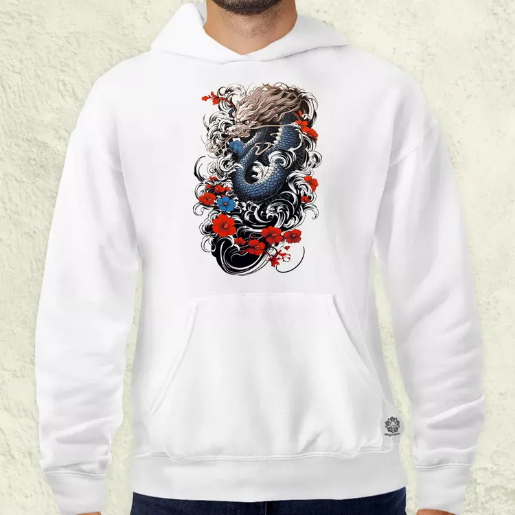 Irezumi sárkány férfi pulóver