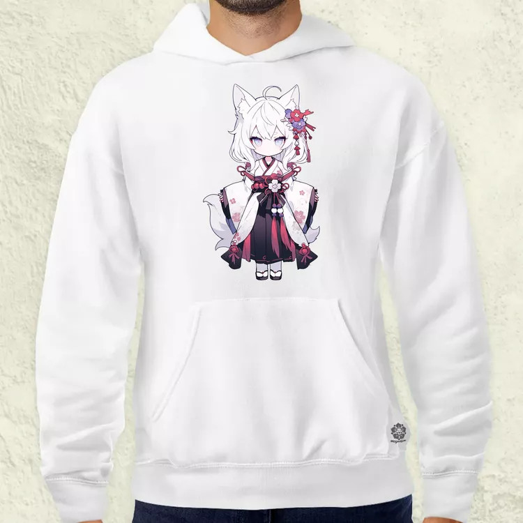 Chibi macskalány v1 férfi pulóver