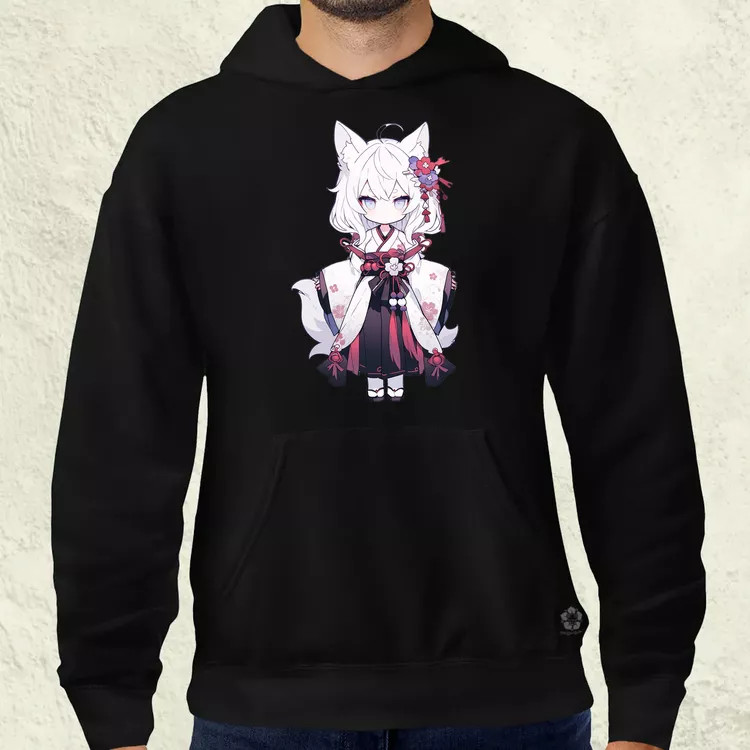 Chibi macskalány v1 férfi pulóver