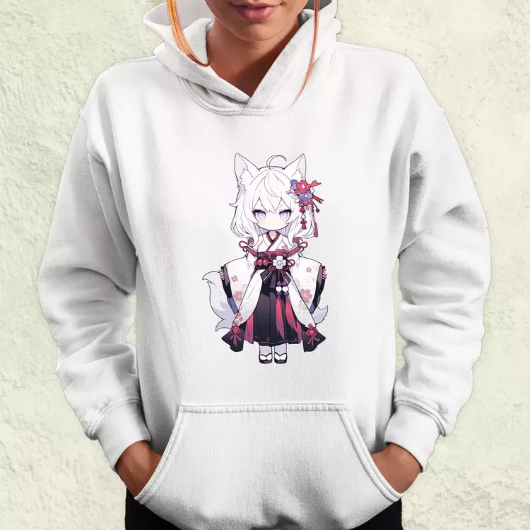 Chibi macskalány v1 női pulóver