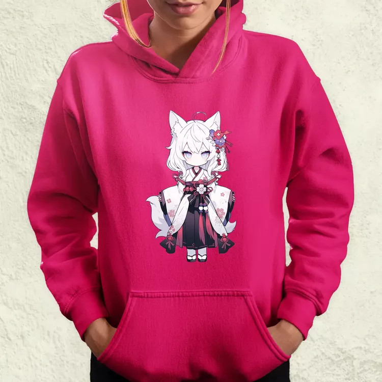 Chibi macskalány v1 női pulóver