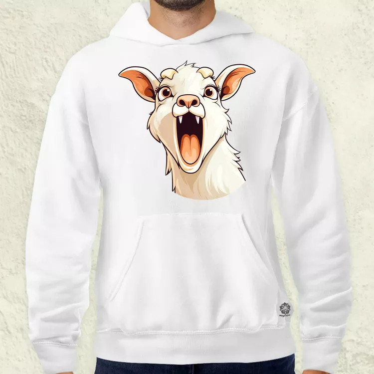 Kawaii kecske kiabál v1 férfi pulóver