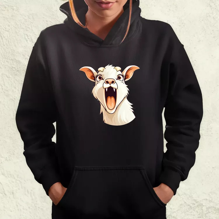 Kawaii kecske kiabál v1 női pulóver