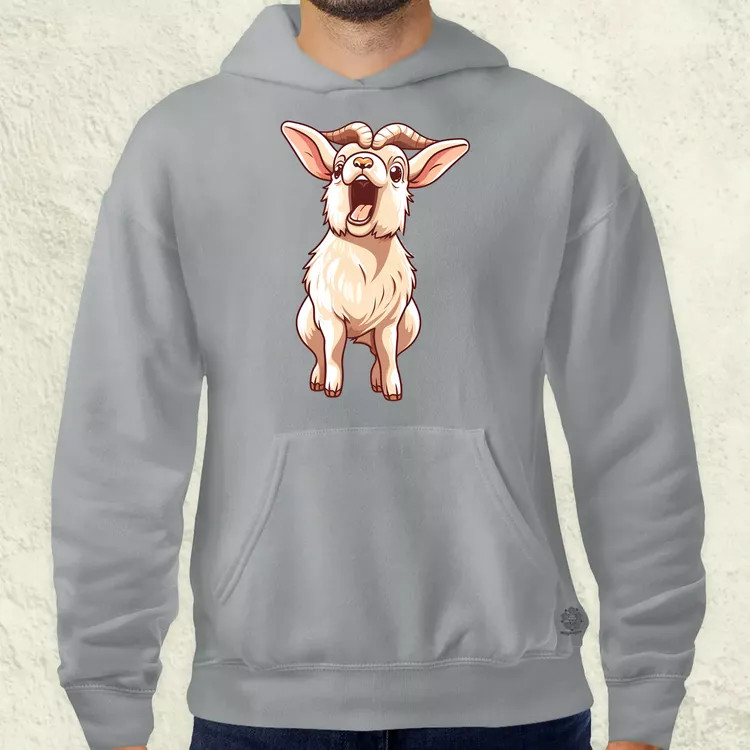 Kawaii kecske kiabál v2 férfi pulóver