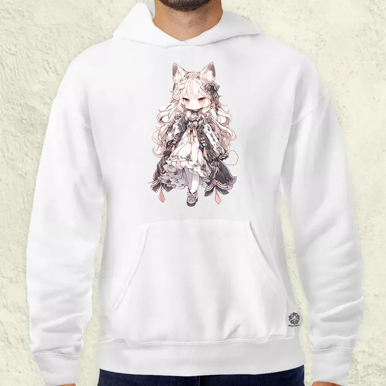 Chibi macskalány v3 férfi pulóver