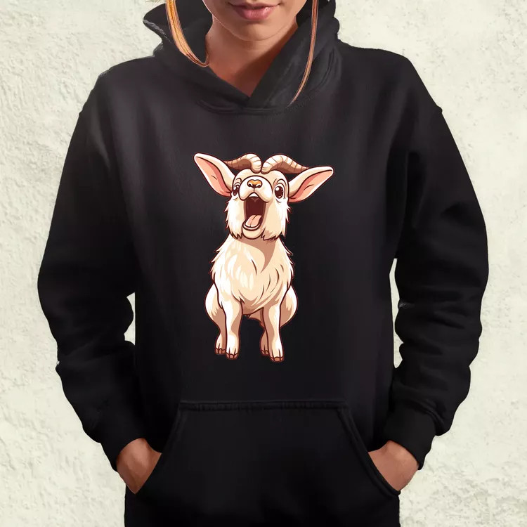 Kawaii kecske kiabál v2 női pulóver