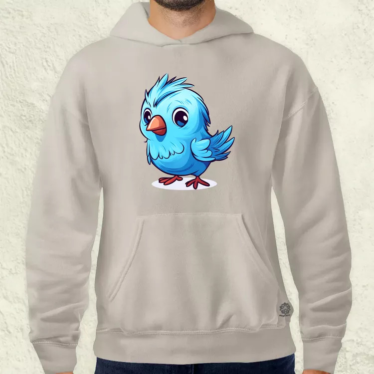 Kawaii kék madár v2 férfi pulóver